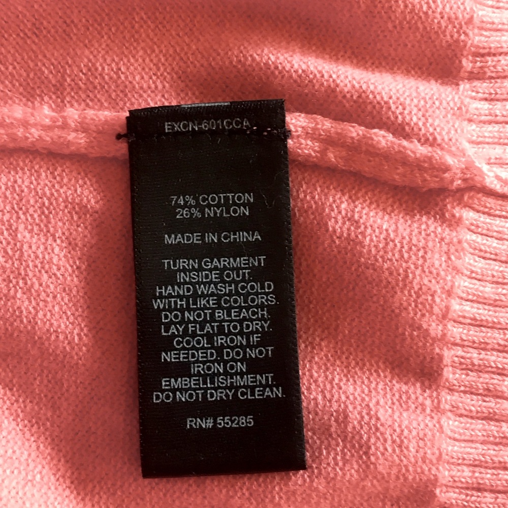New Express Women's Vibrant Coral Crew Neck Sweater - Picture 5 of 6
